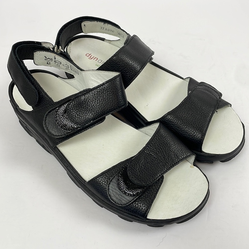 Dynamic waldlaufer adjustable sandal black hook and loop size Euro 41 US 9.5